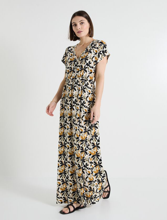 Robe col V femme