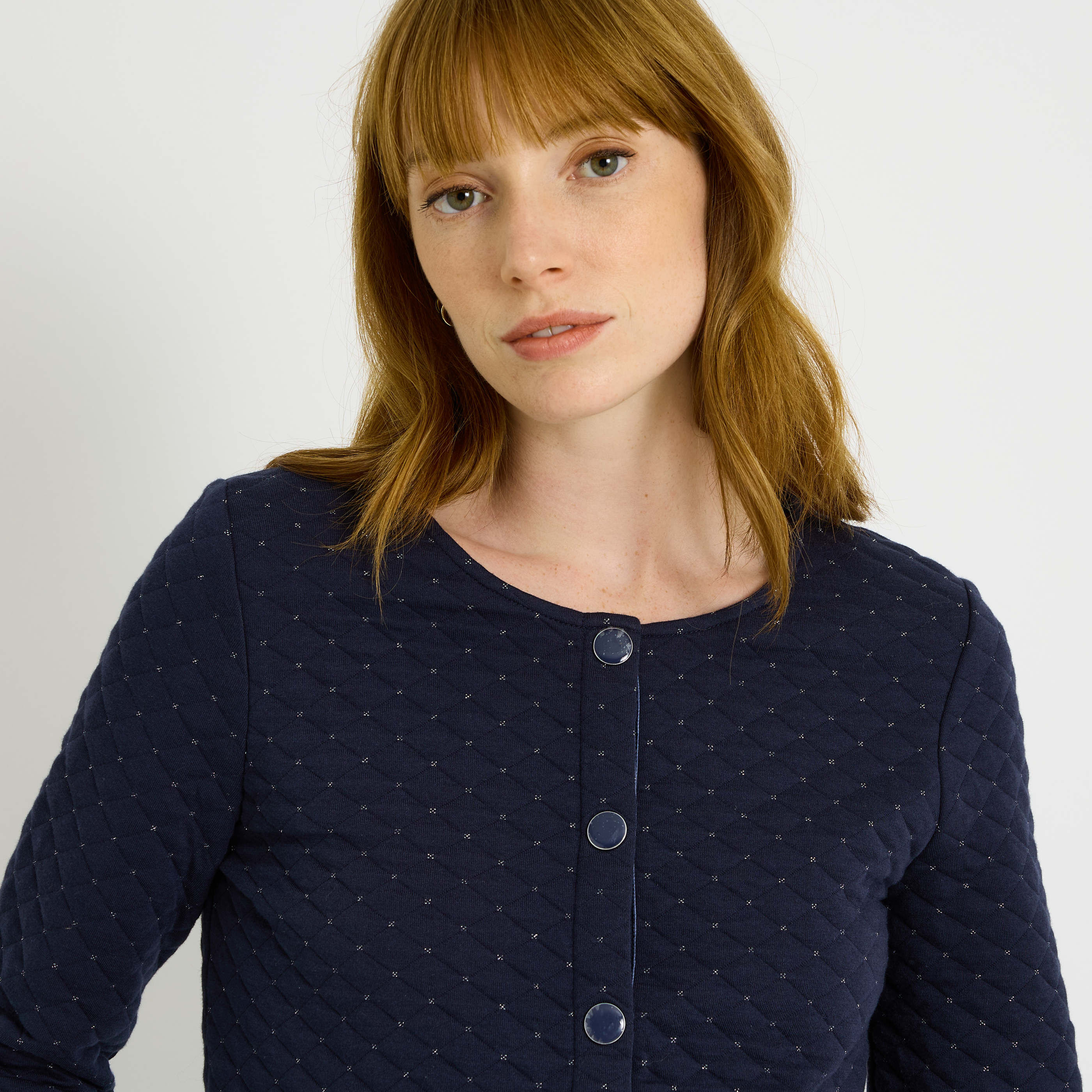 Veste en maille matelass&eacute;e femme 