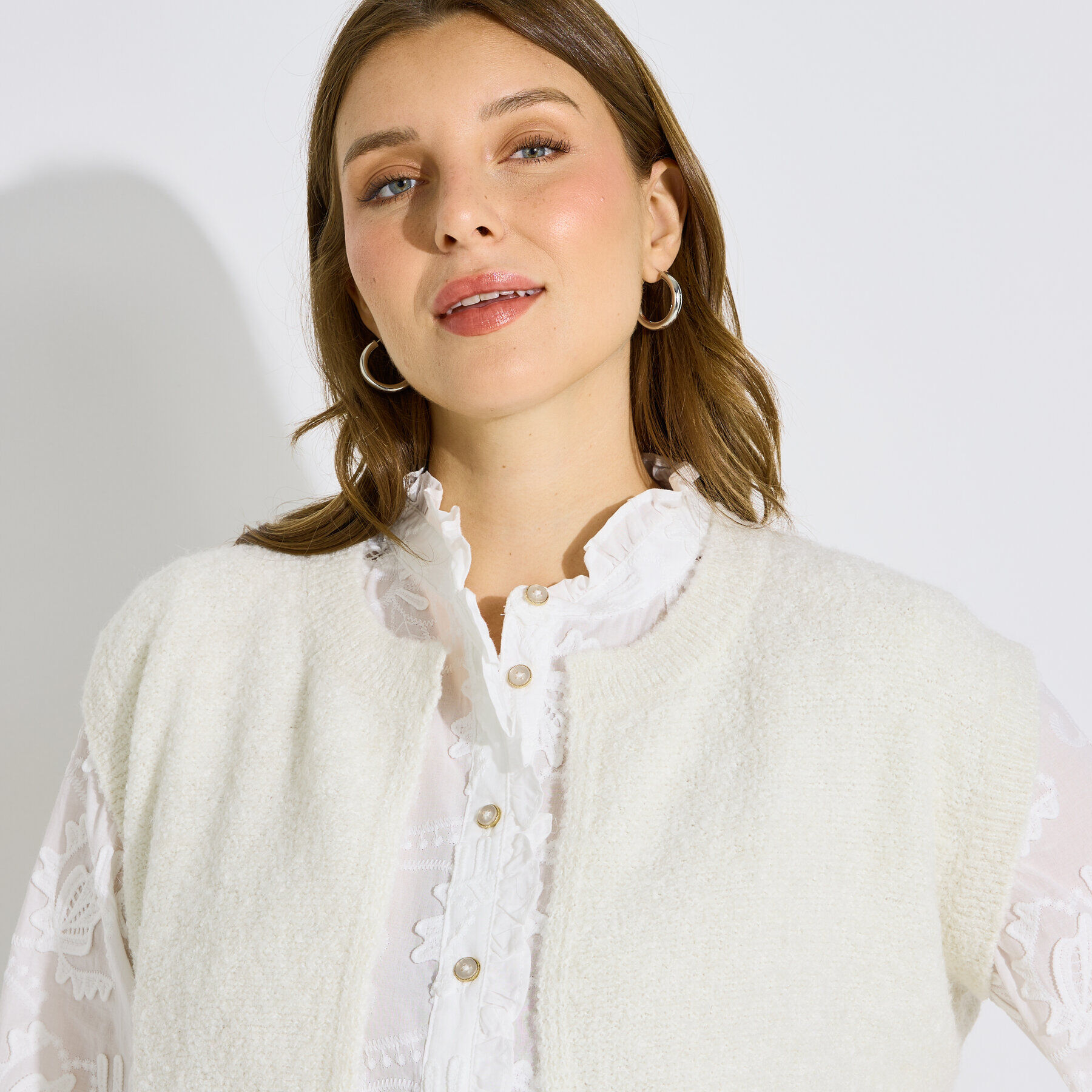 Gilet sans manches uni femme
