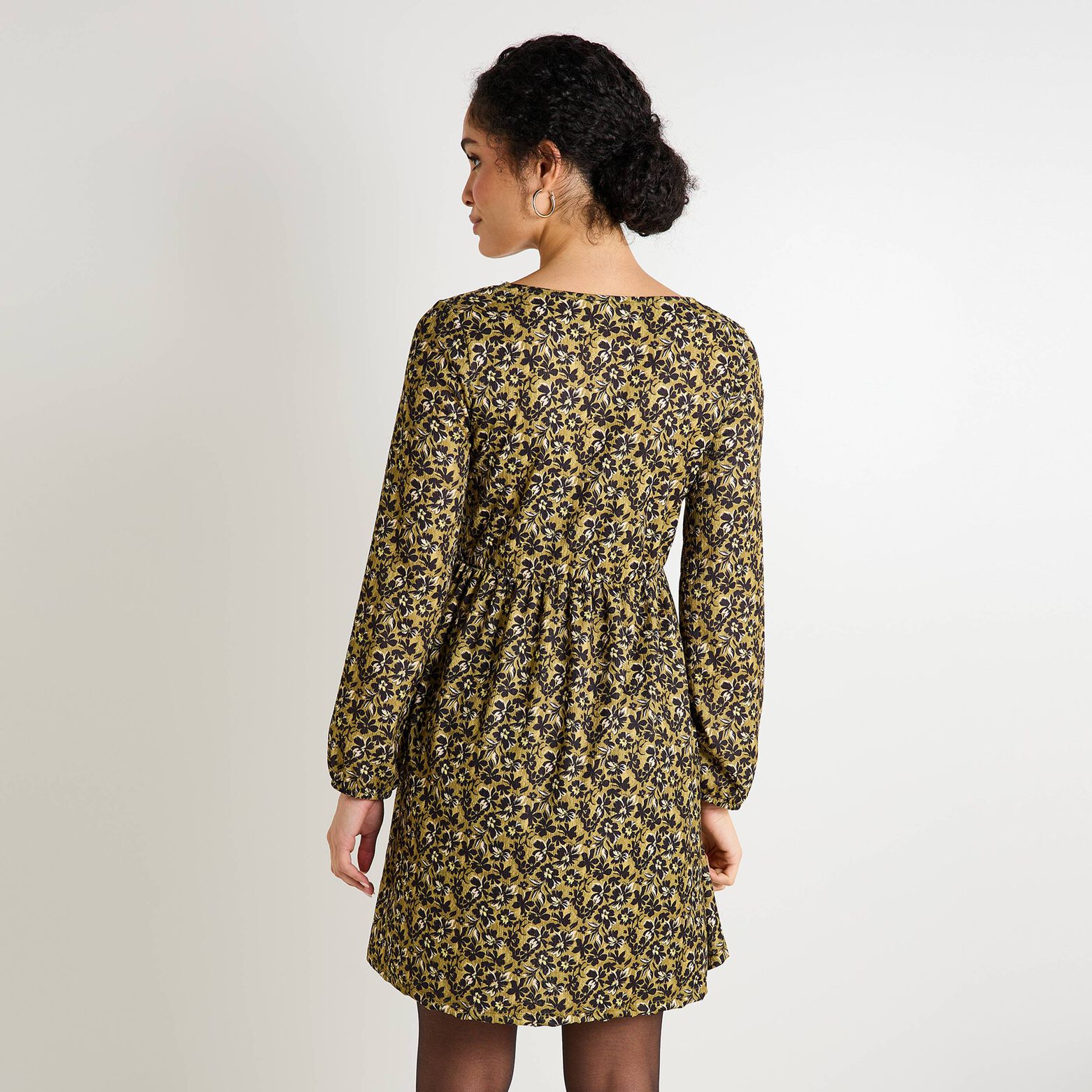 Robe maille imprimée femme