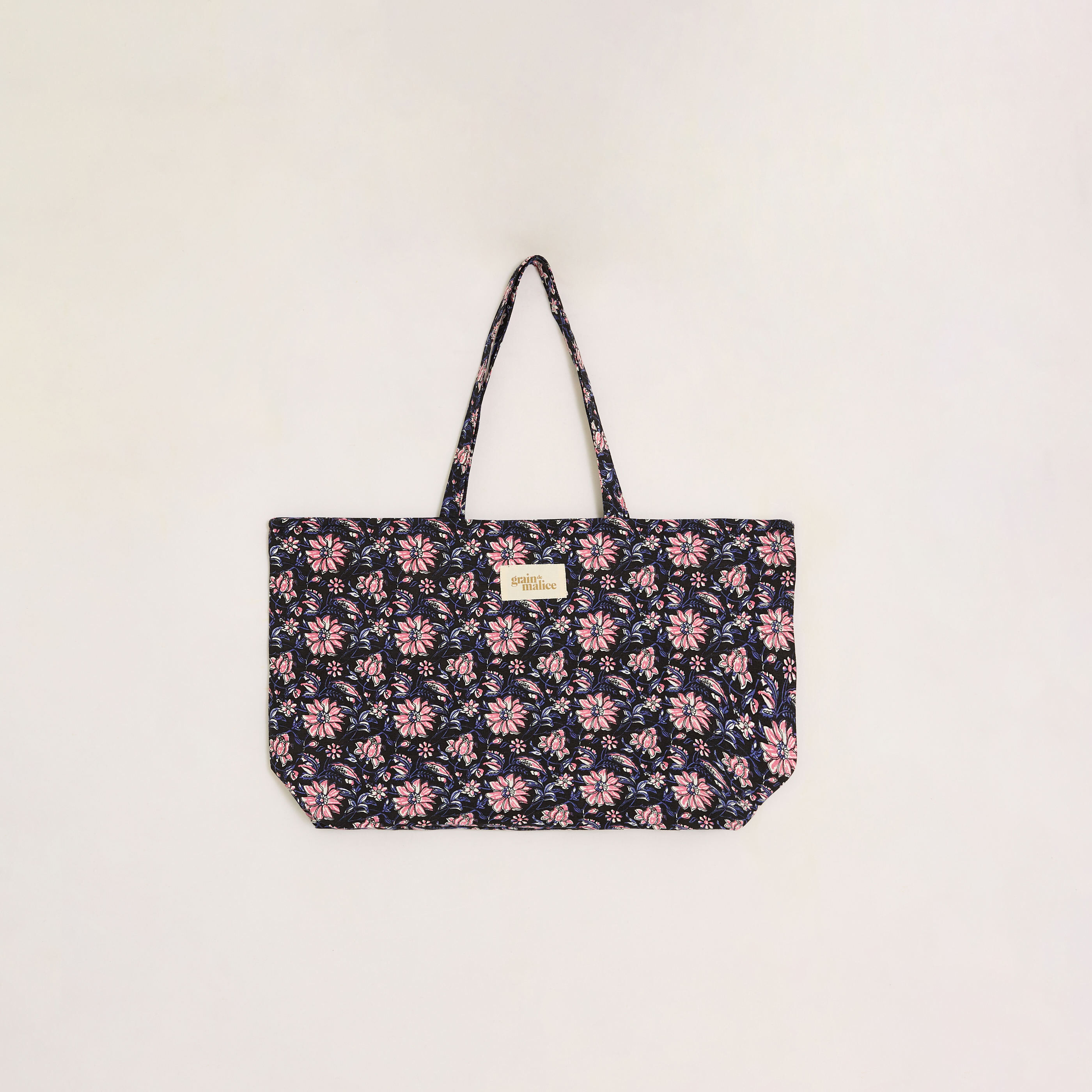 Tote bag motif floral femme