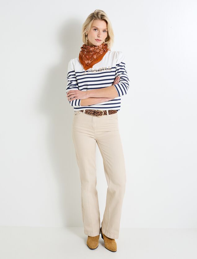 Sweat rayé femme