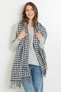 Echarpe pied de coq femme