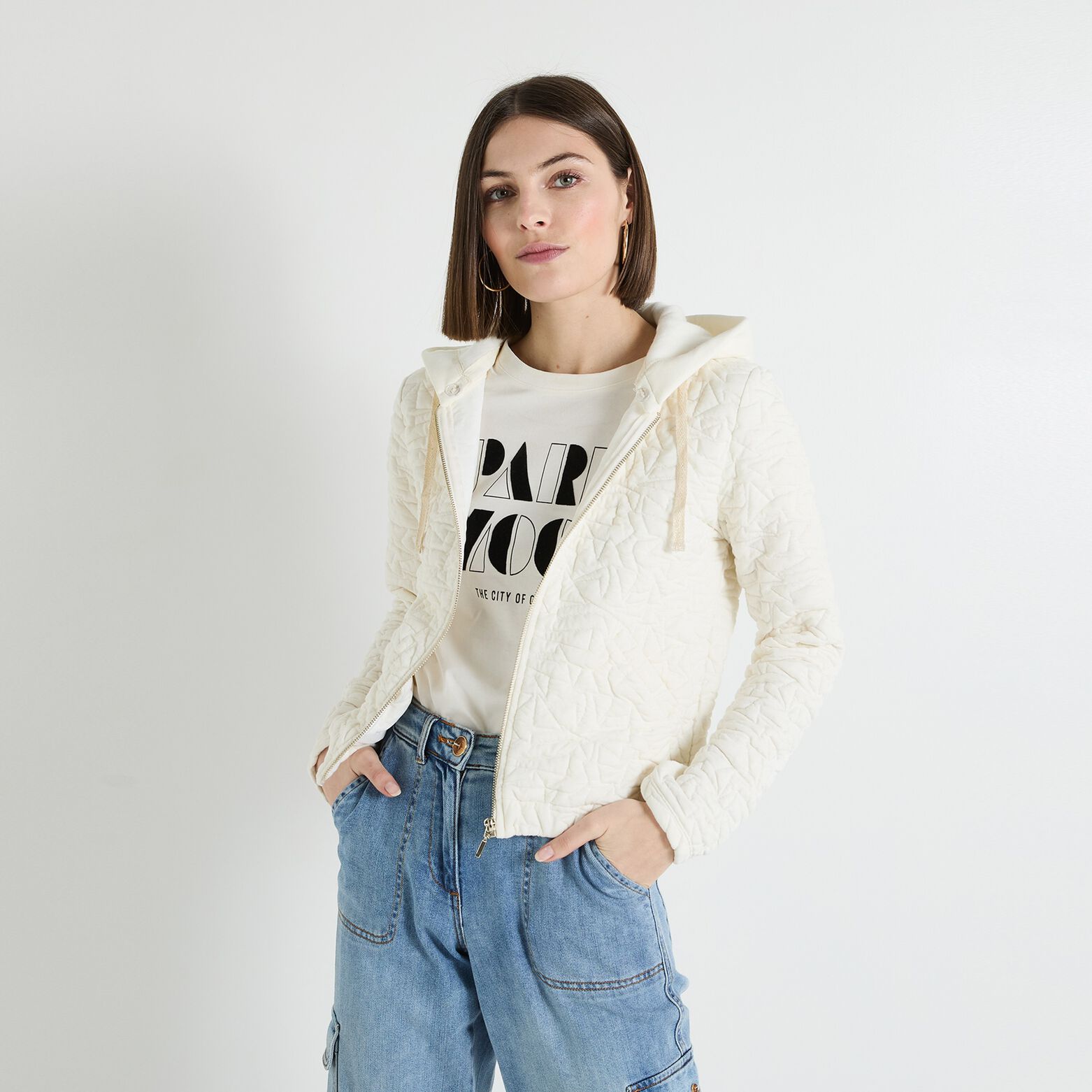 Bomber matelassé en maille femme