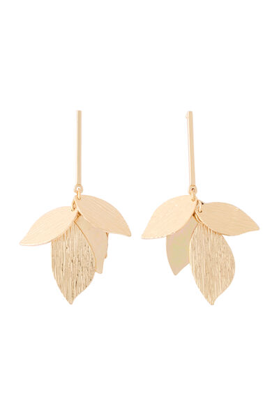 Boucles d'oreilles feuilles striées