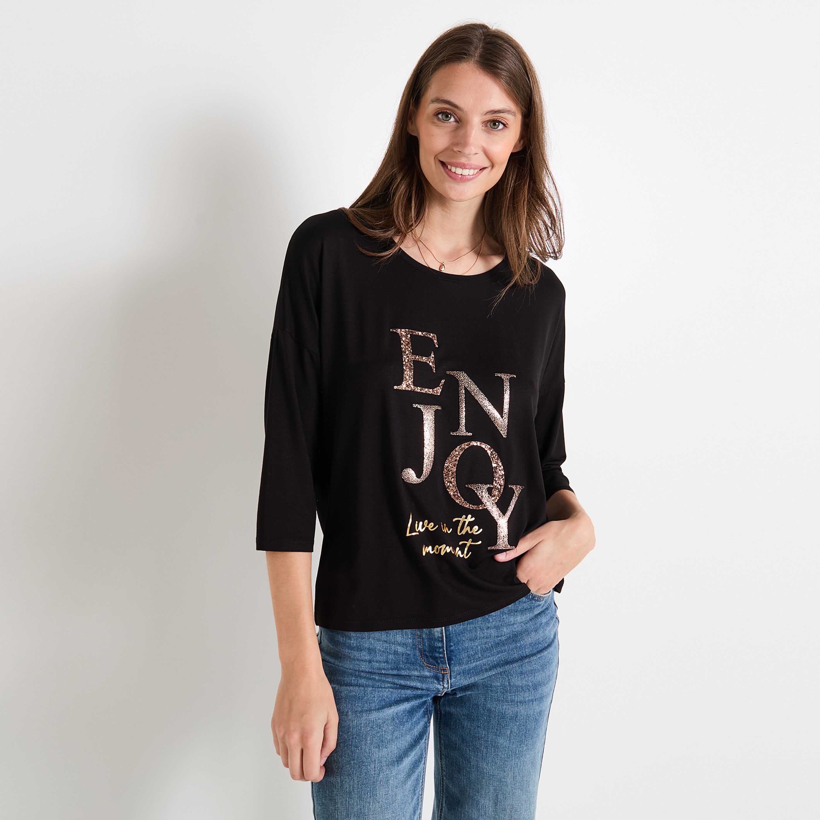 T-shirt col bateau femme