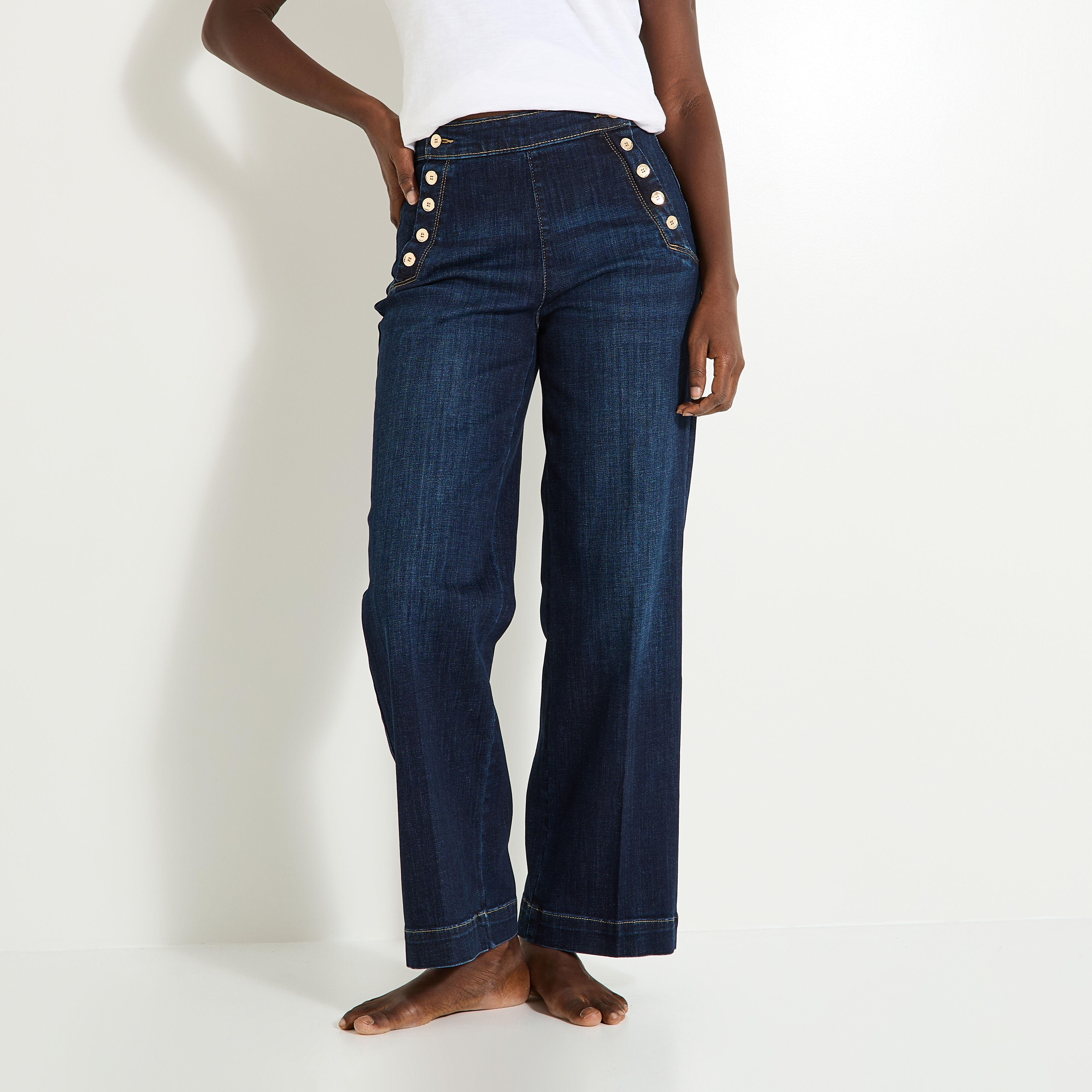 Jean flare POMPON F02 femme