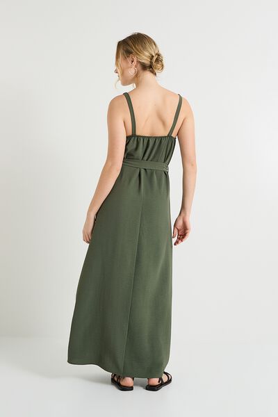 Robe longue col V femme