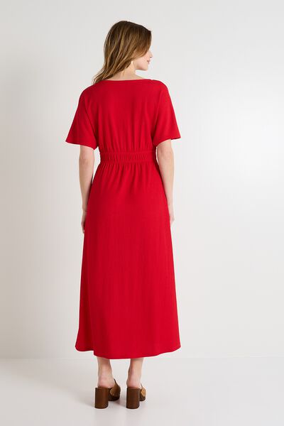 Robe longue en maille femme