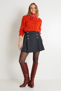 Jupe courte à plis femme