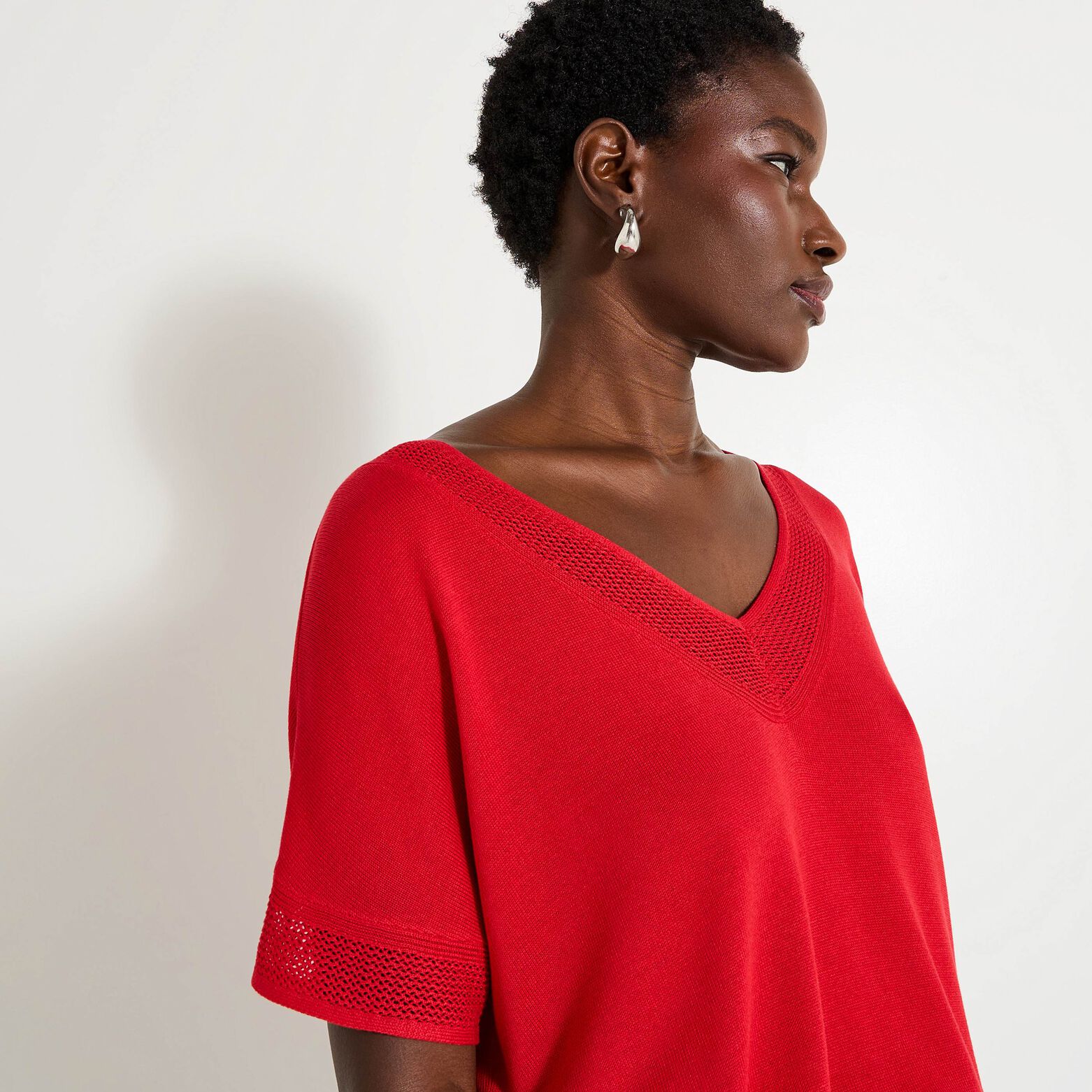 Pull manches courtes femme