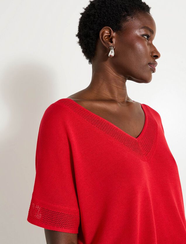 Pull manches courtes femme
