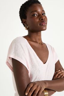 T-shirt en lin mélangé femme