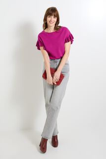 Pull à volants femme