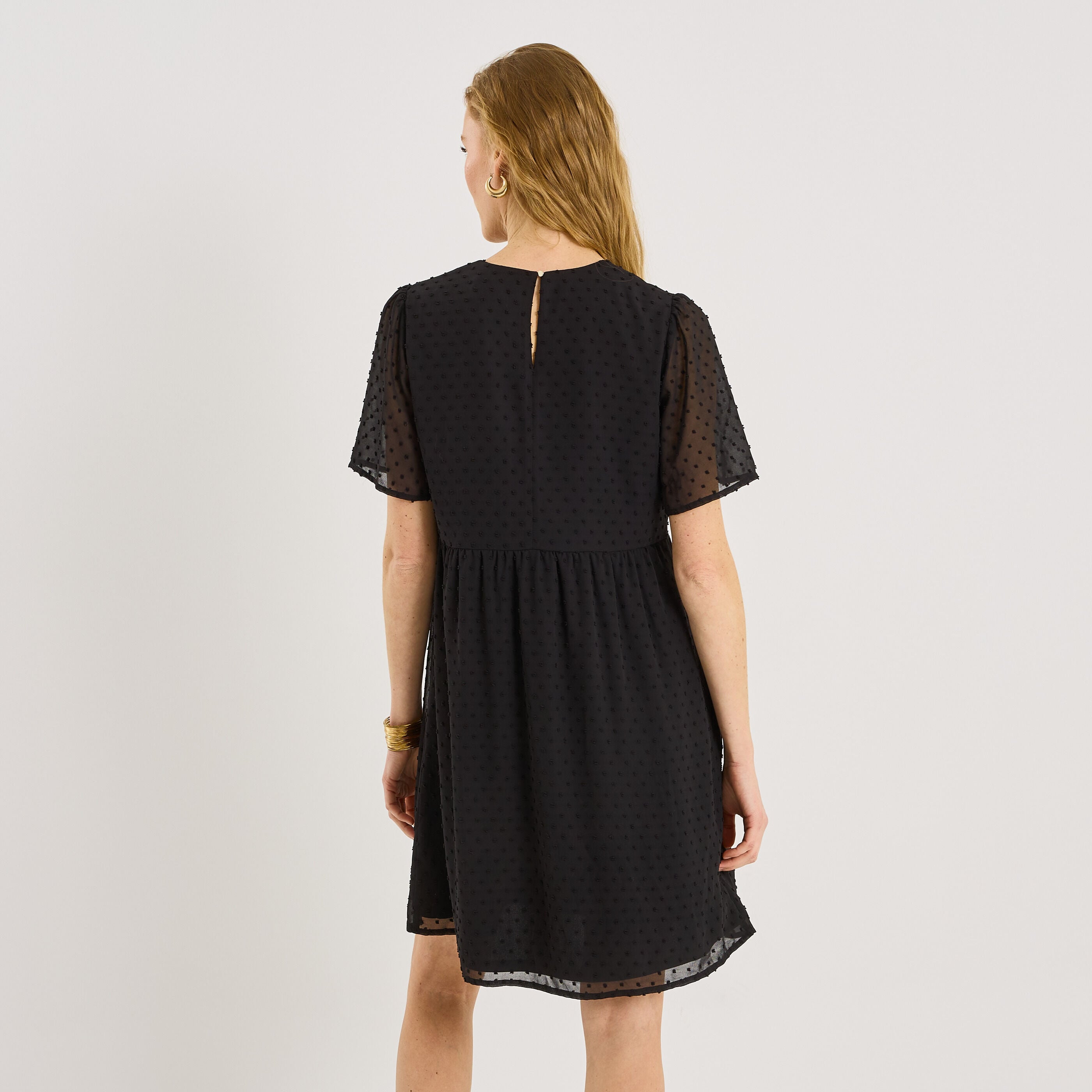 Robe courte en plumetis