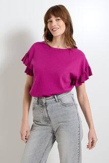 Pull à volants femme