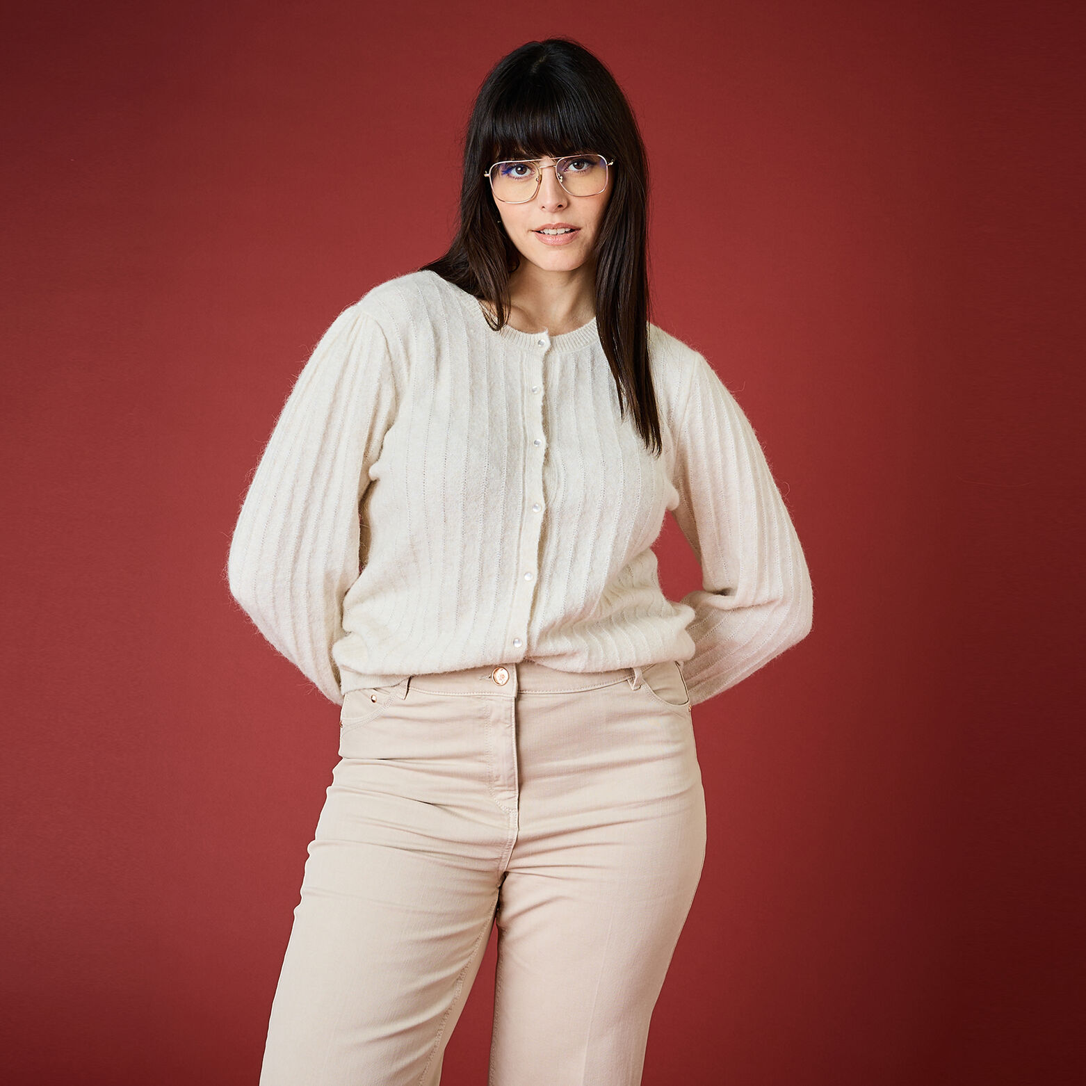 Gilet boutonné femme