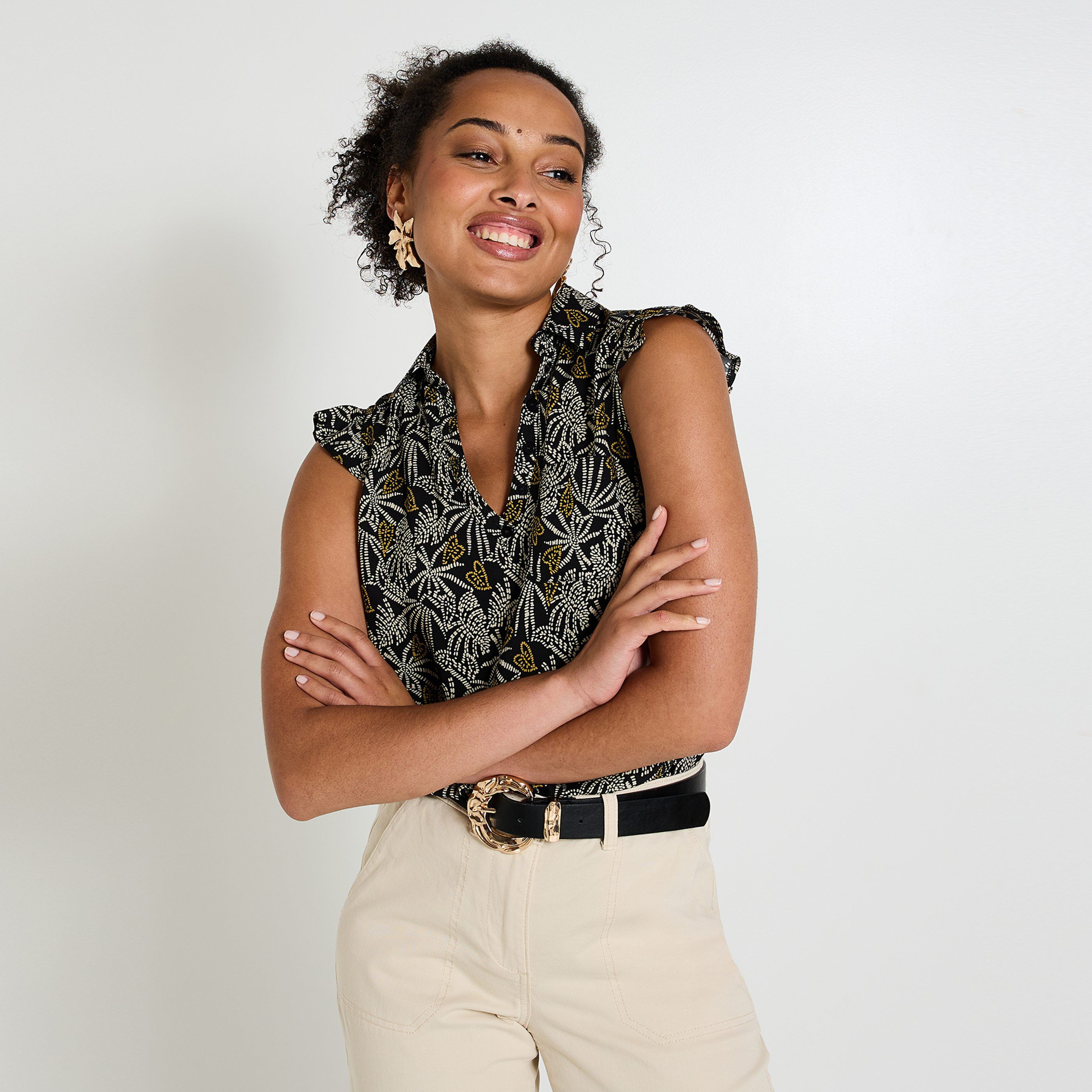 Blouse imprim&eacute;e femme