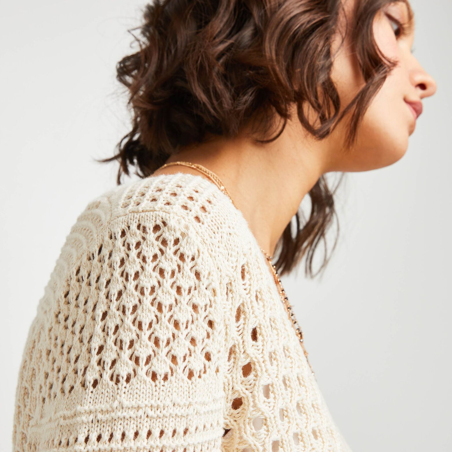Gilet ajouré femme