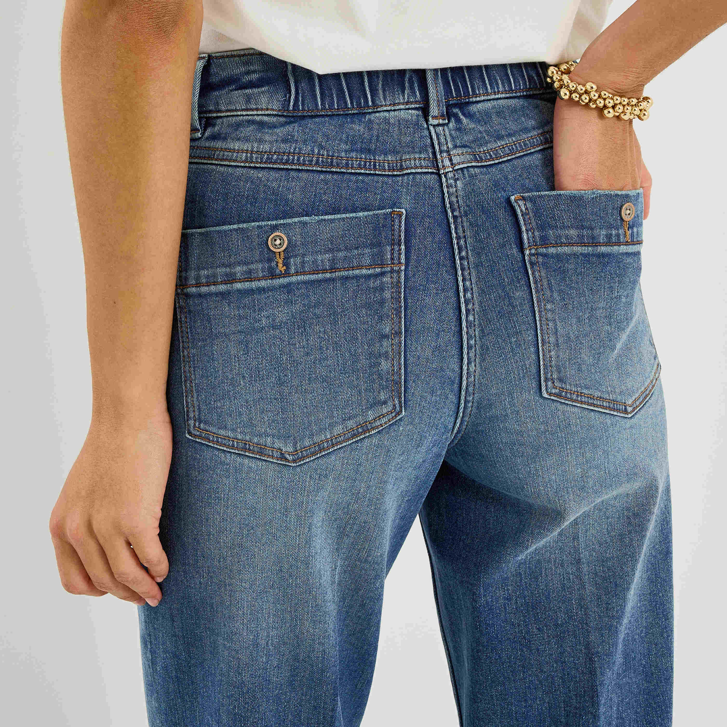 Jean flare raccourci KANSAS RF02 femme