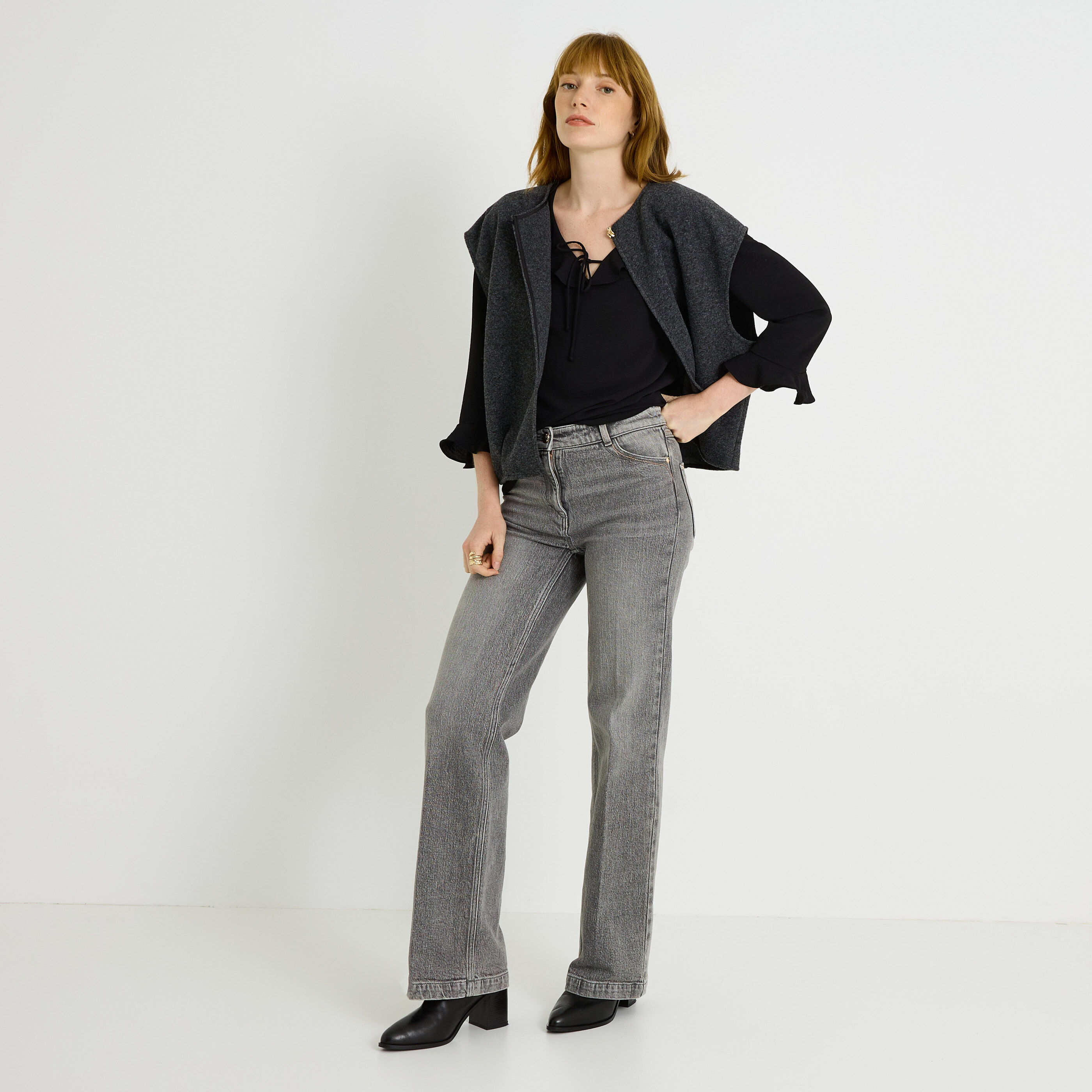 Blouse &agrave; volants femme