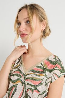 T-shirt col V femme