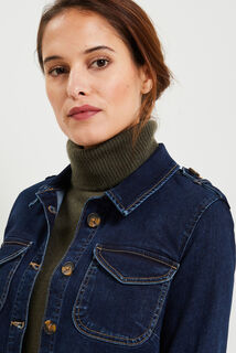 Veste saharienne denim femme
