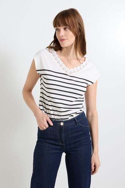T-shirt col V femme