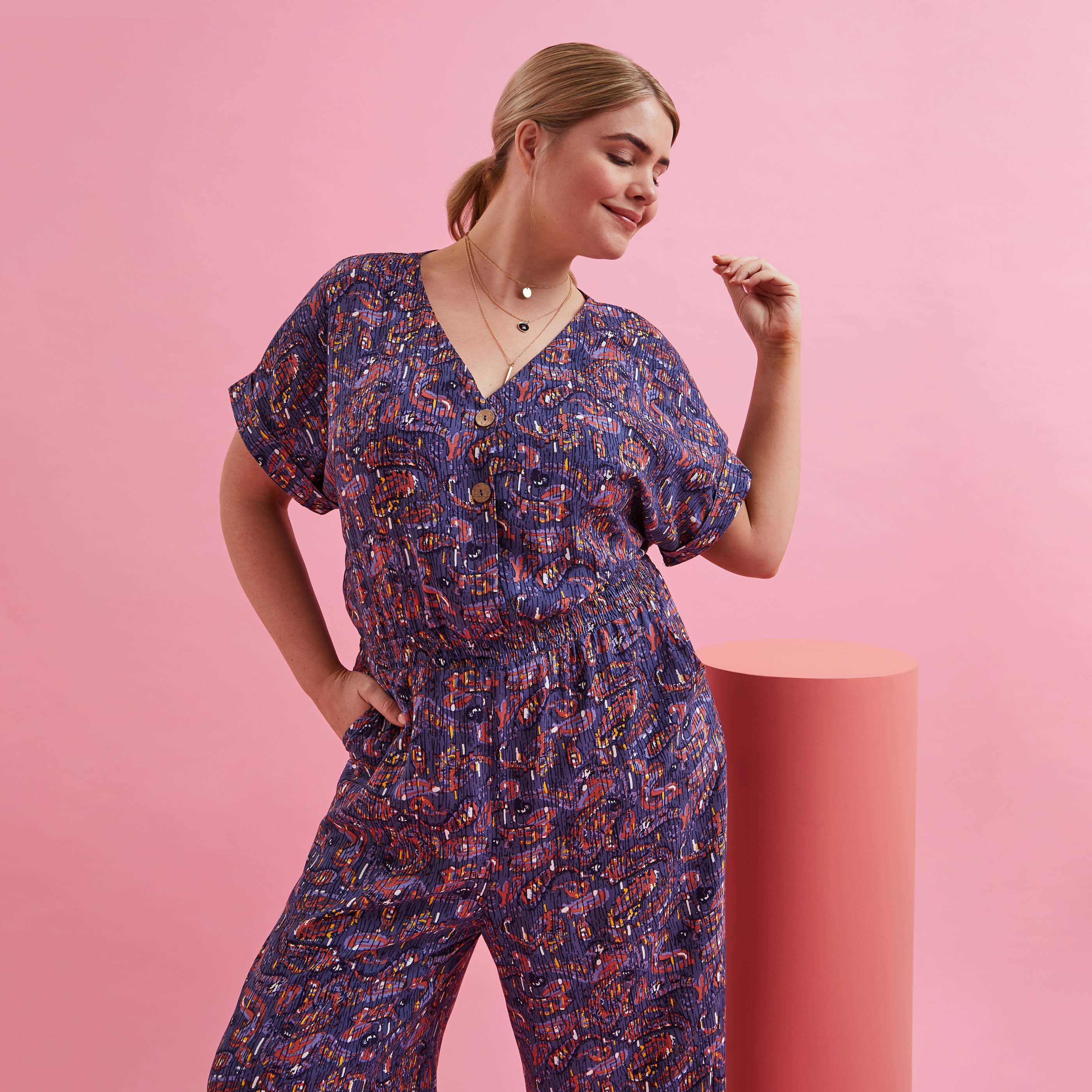 Combinaison imprim&eacute;e femme