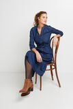 Robe mi longue en denim femme