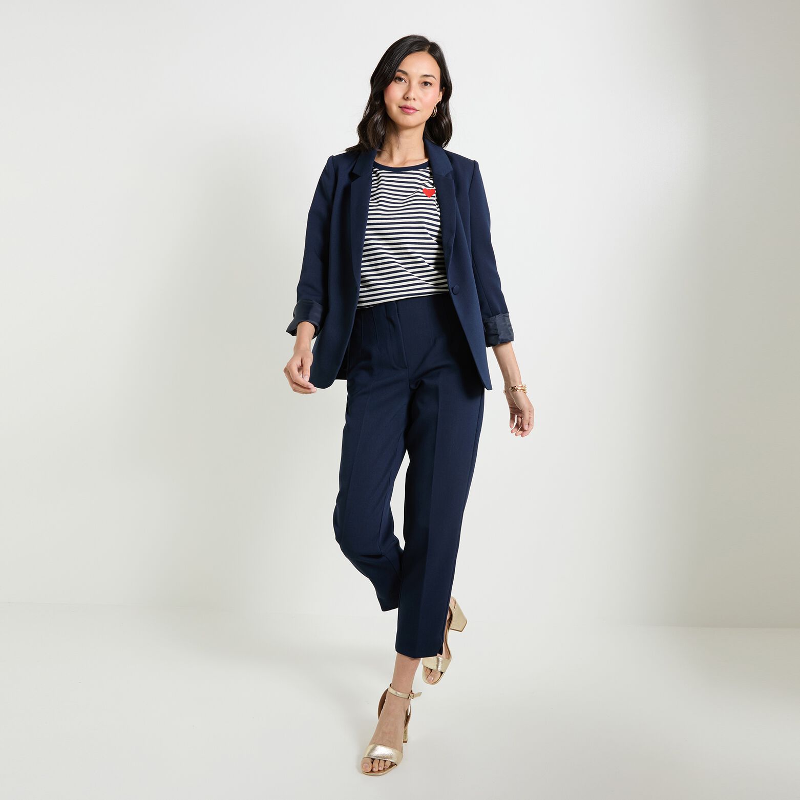 Pantalon taille haute femme