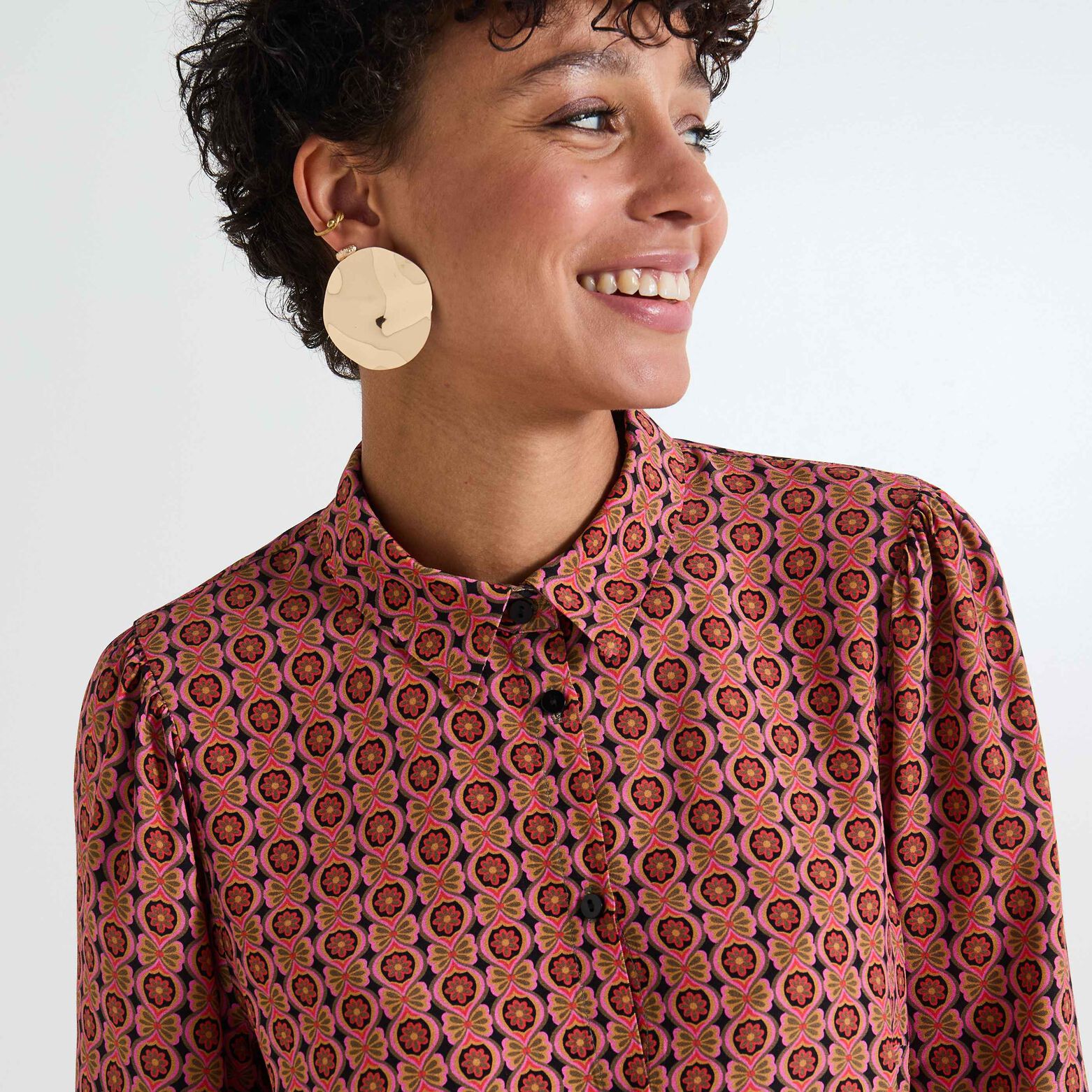 Chemisier col chemise femme