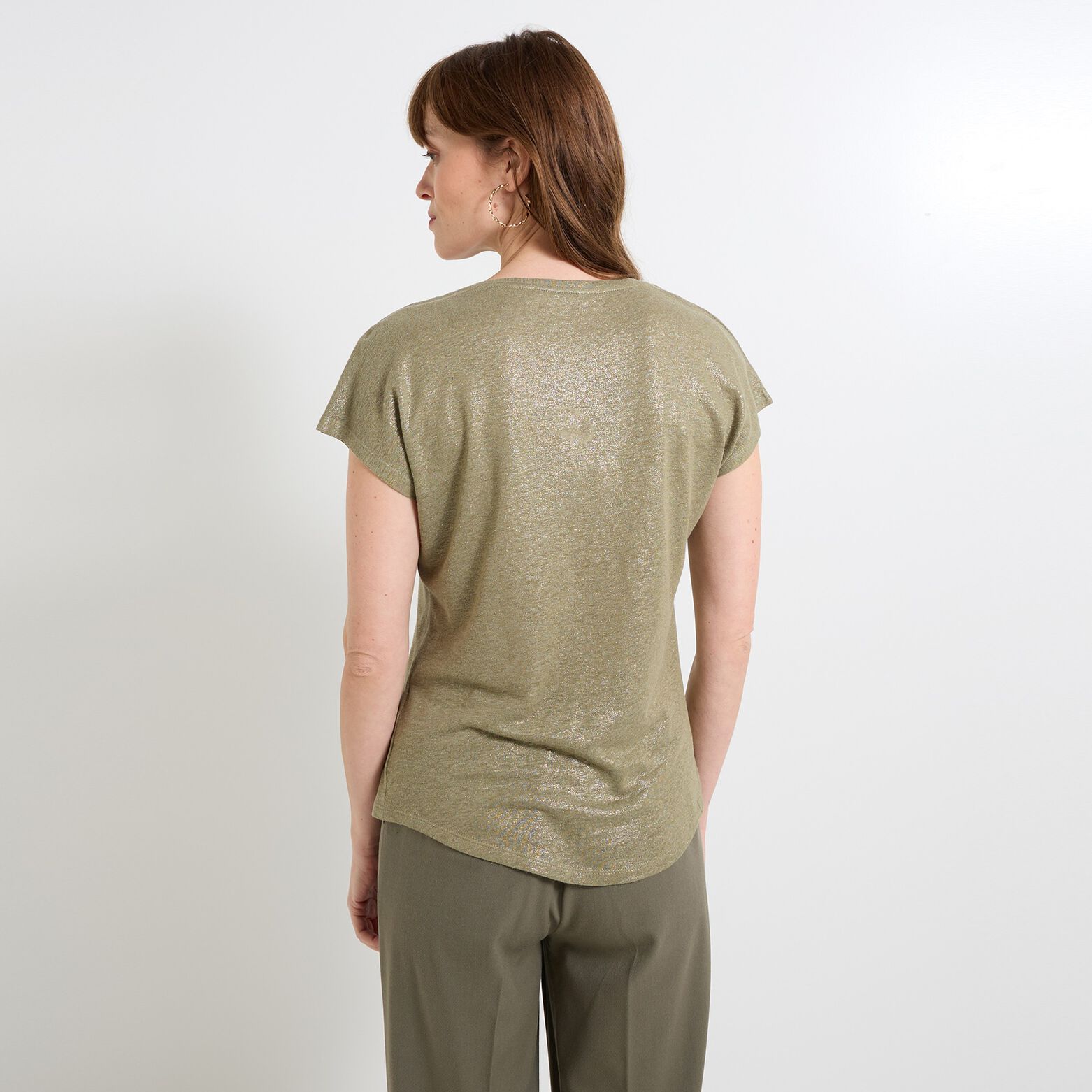 T-shirt en lin mélangé femme