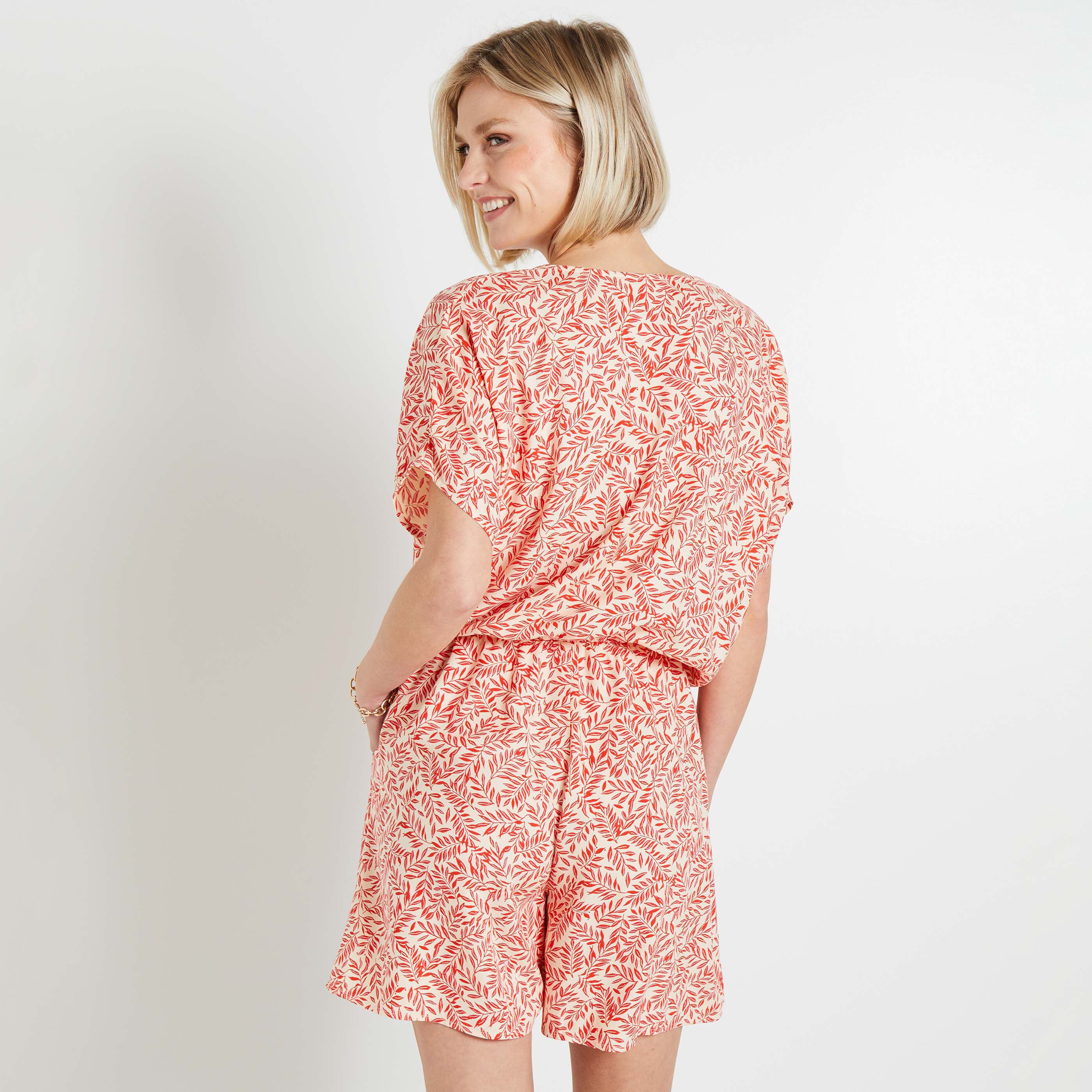 Combishort imprim&eacute;e femme