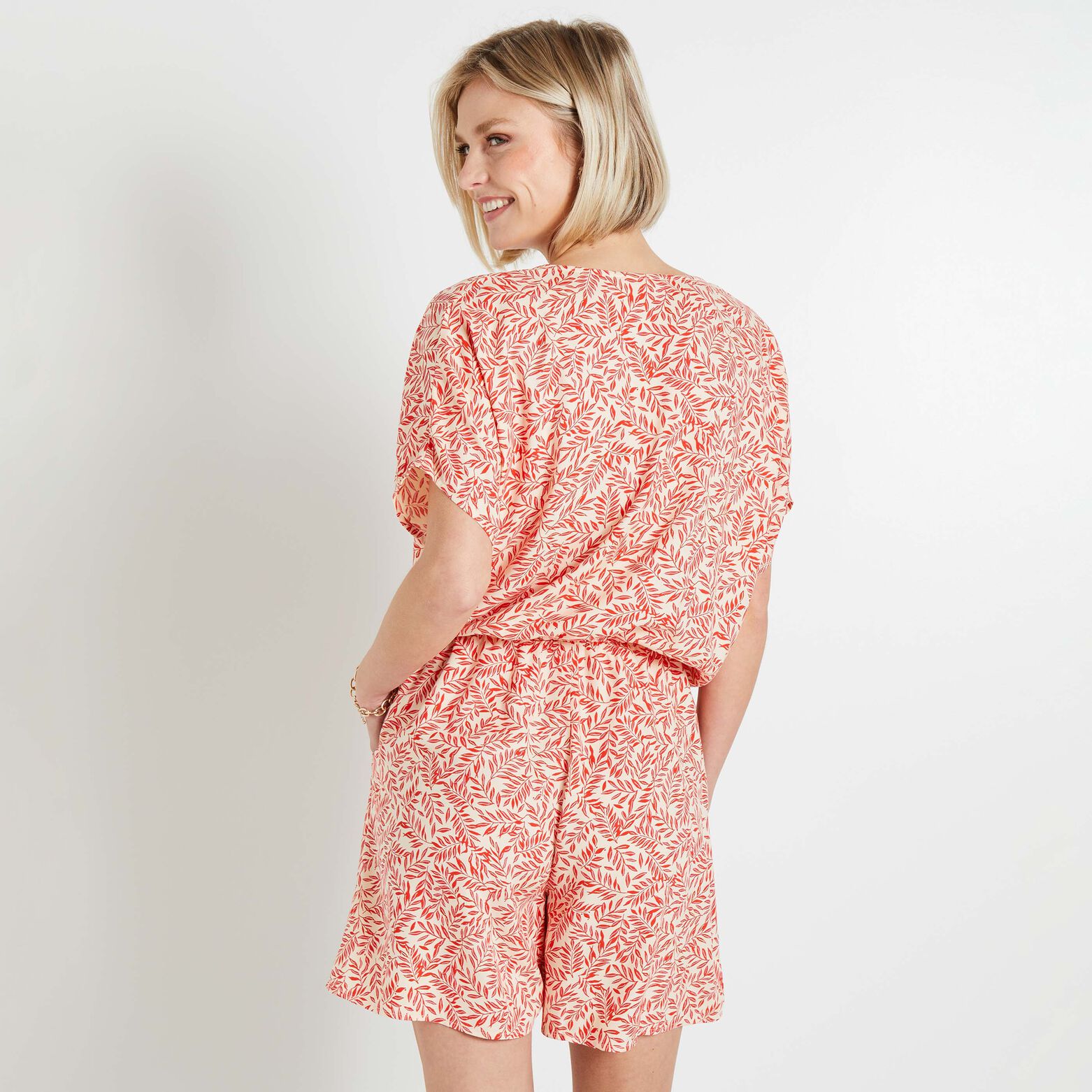 Combishort imprimée femme