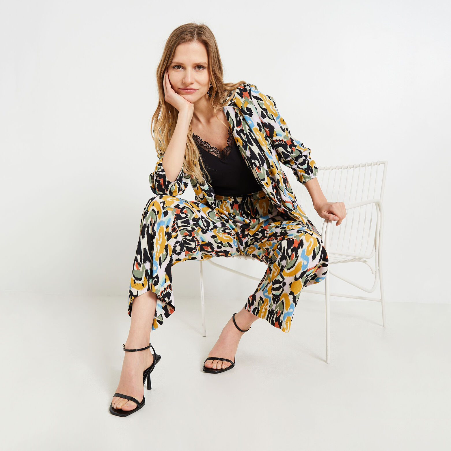 Veste fluide imprimée femme