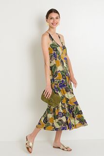 Robe longue imprimée femme