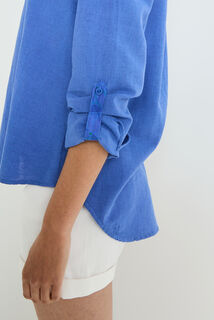 Blouse en coton et lin femme