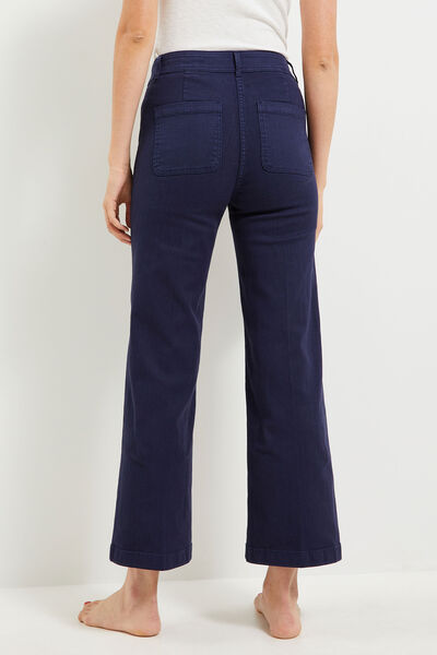 Pantalon flare raccourci femme