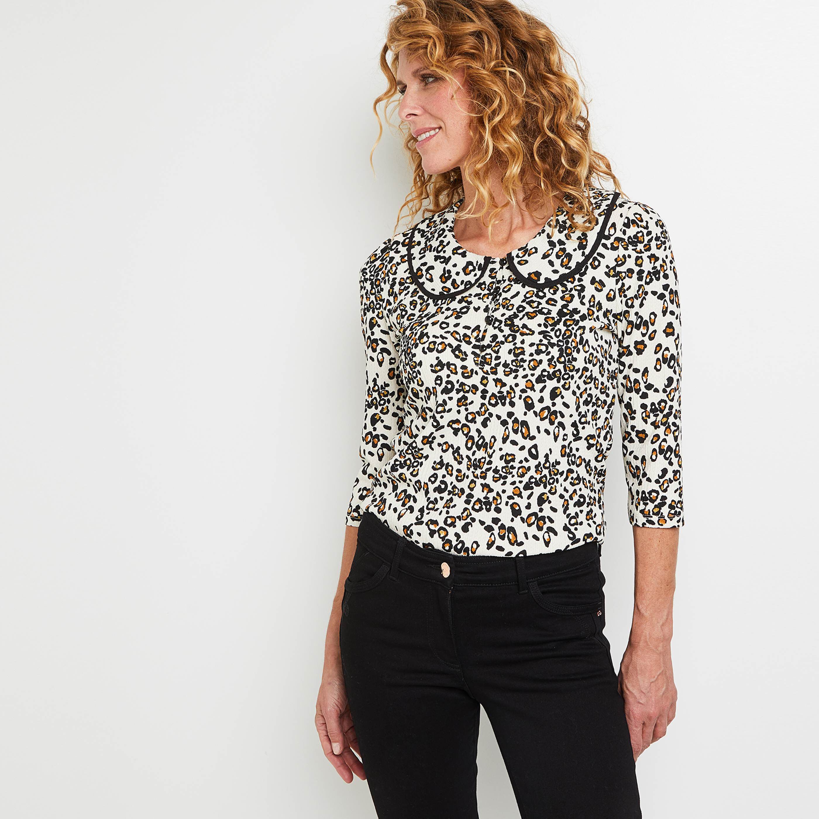 T shirt col claudine femme best sale