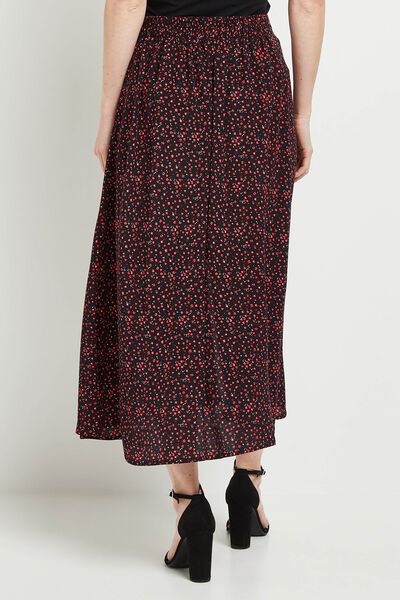 Jupe mi-longue fendue femme