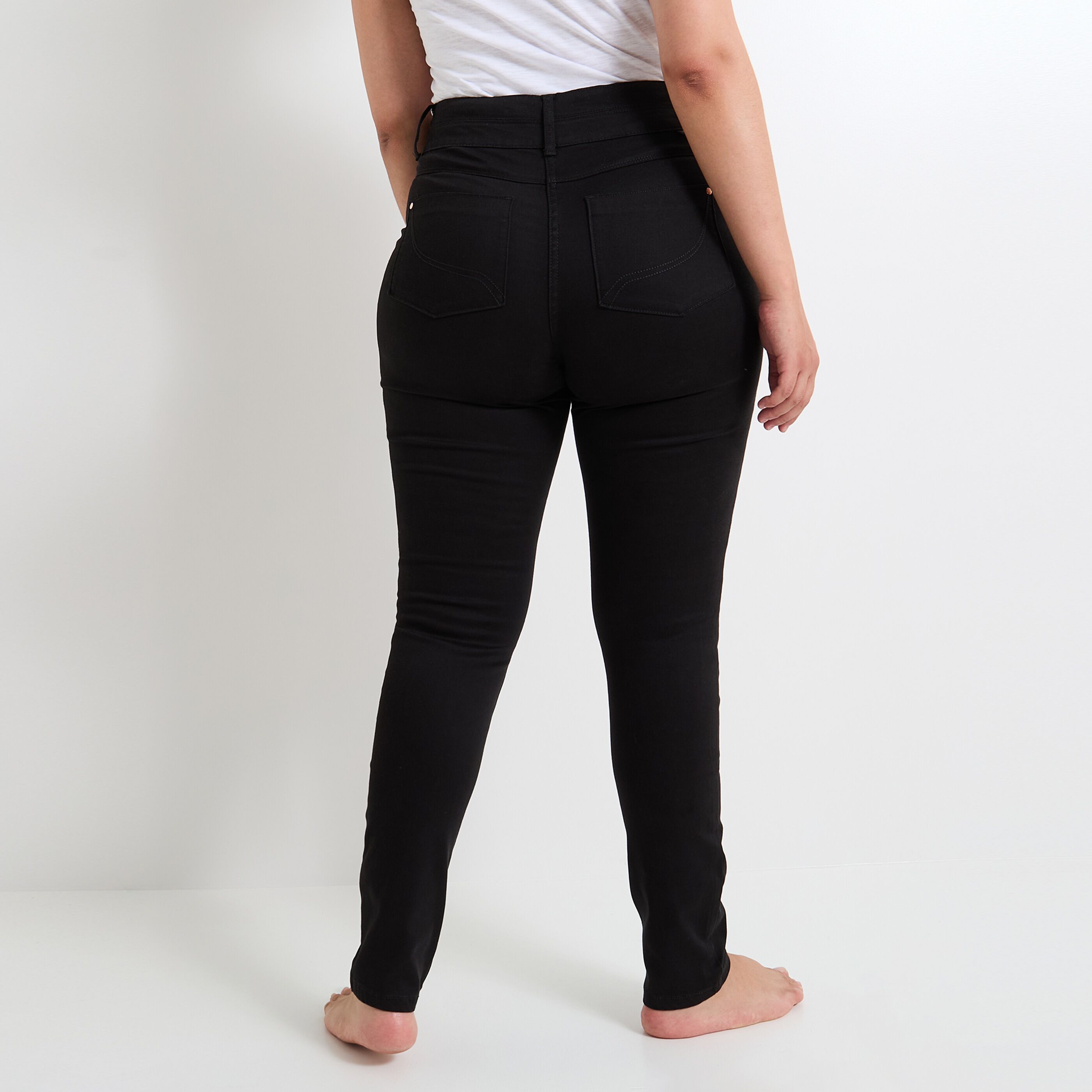 Jean slim taille haute MILAN femme BLACK Graindemalice