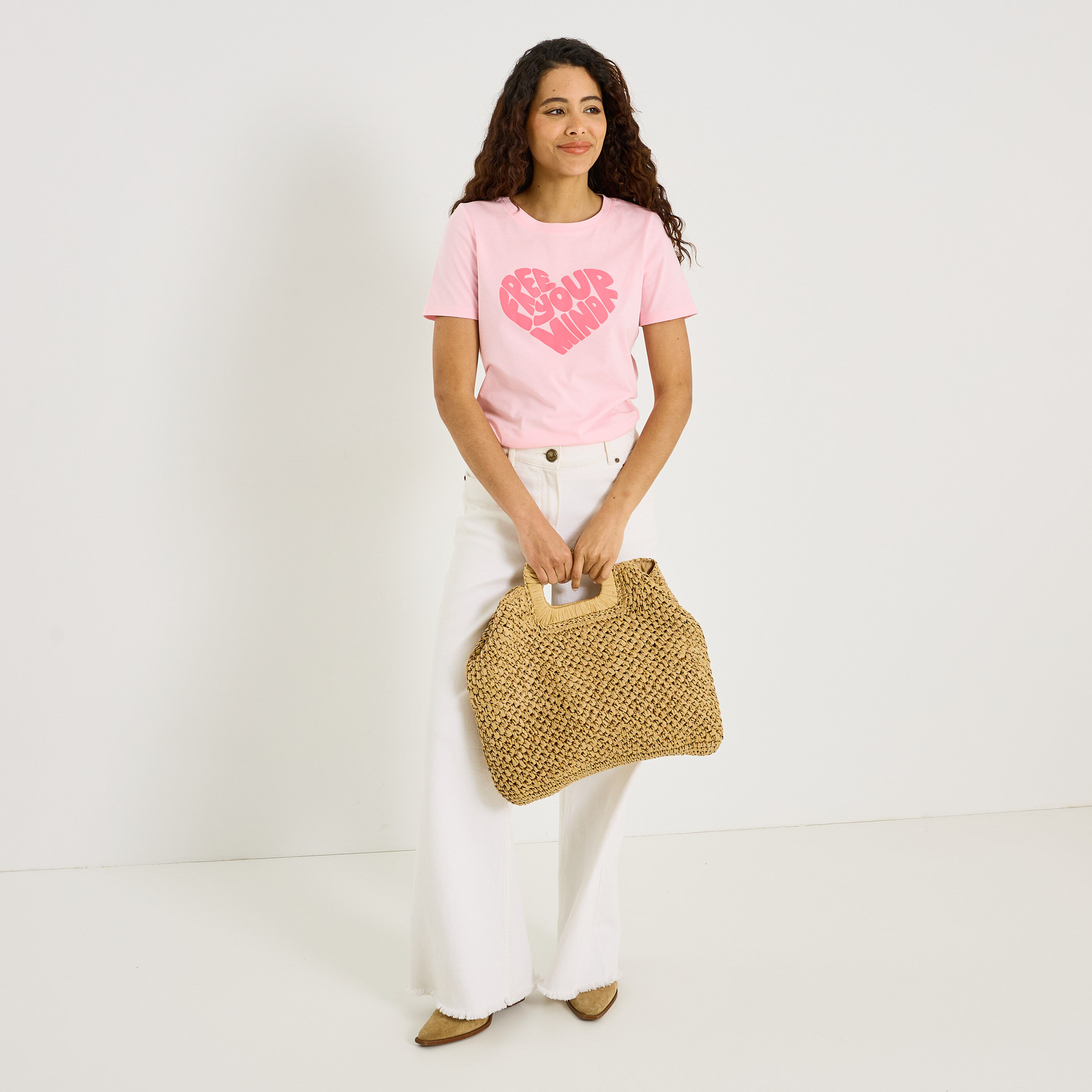 T-shirt col rond femme