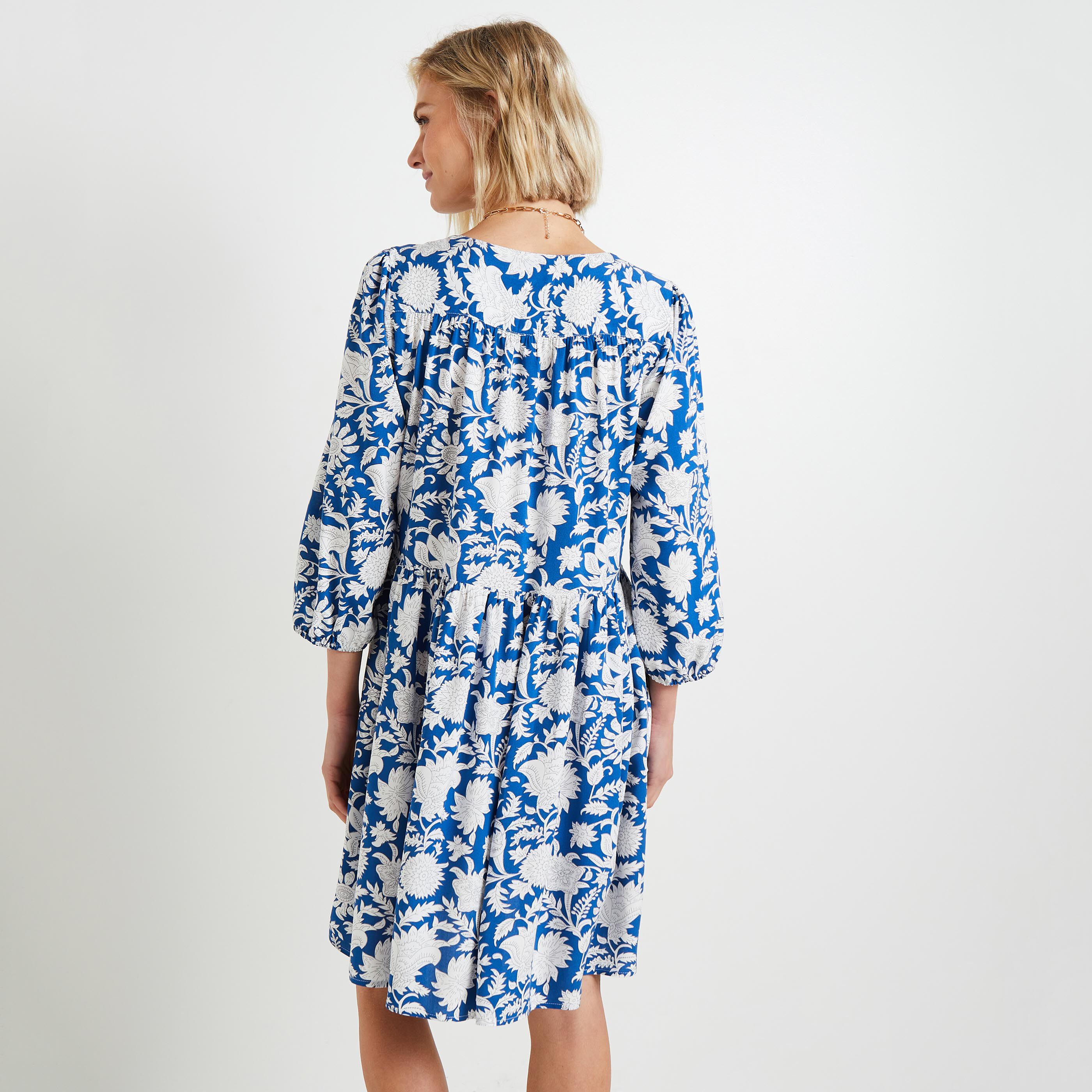 Robe fluide imprim&eacute;e femme