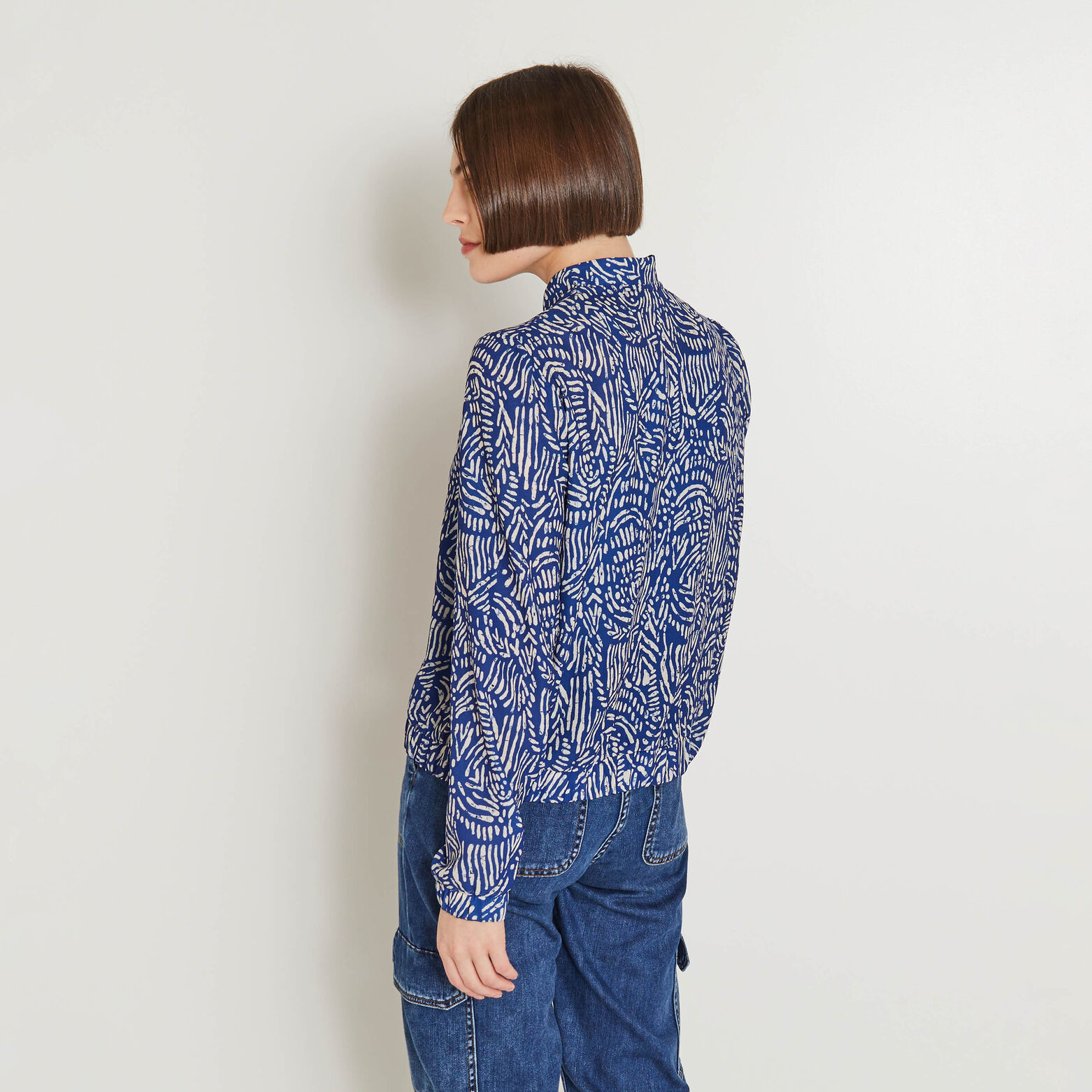 Veste fluide imprimée femme