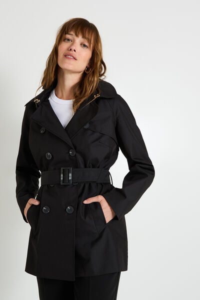 Trench medium avec ceinture femme