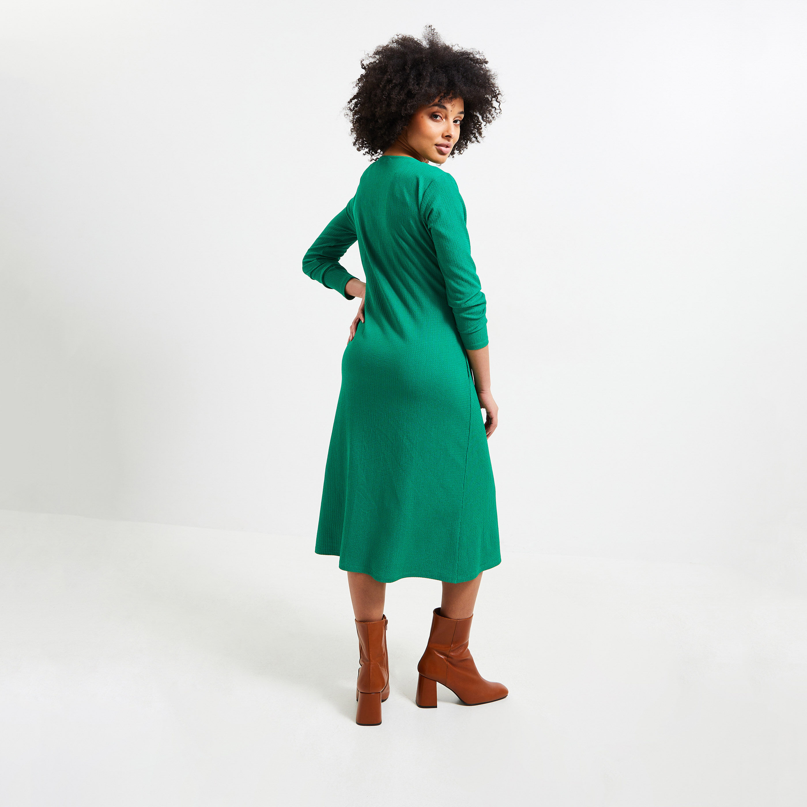 Robe longue maille femme