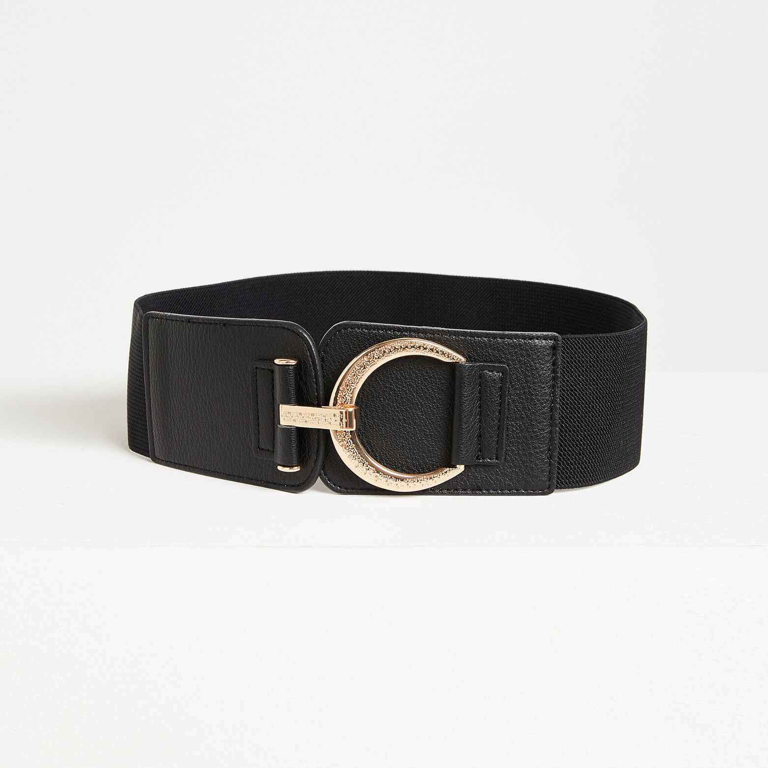 Ceinture avec pochettes noir femme