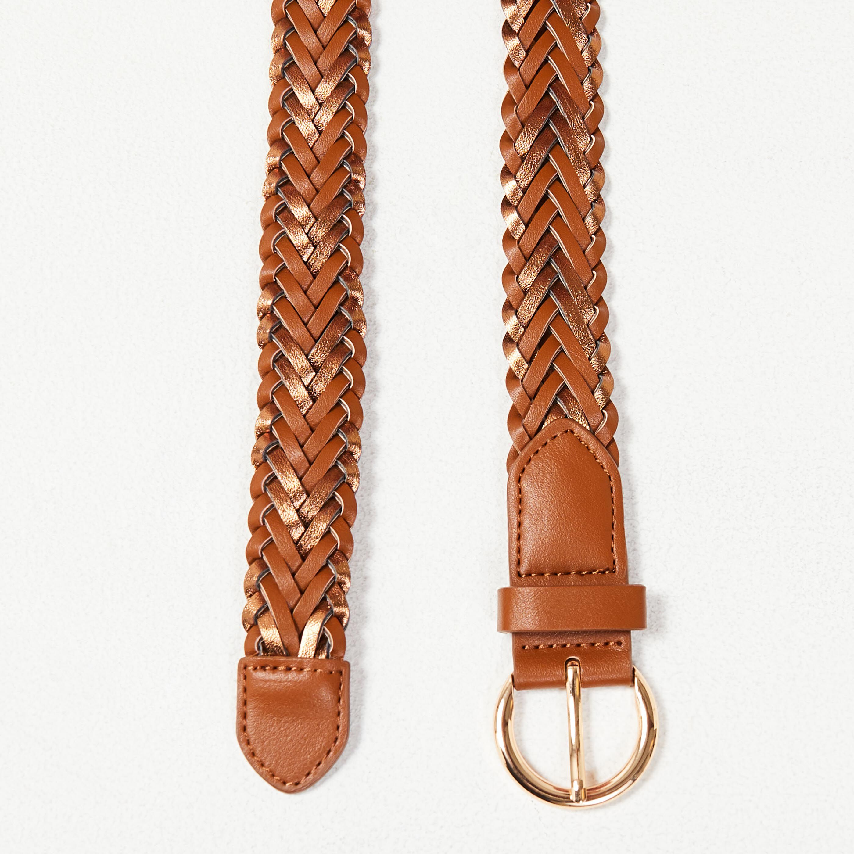 Ceinture tressee femme CAMEL Graindemalice