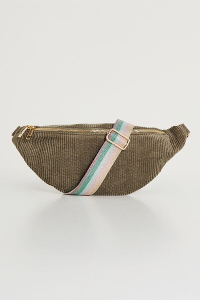 Sac banane uni en velours 